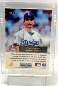1995 Pinnacle Salute Rookie Hideo Nomo RC #7 (2)