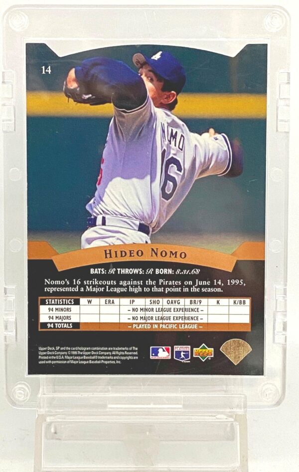 1995 UD SP Die-Cut Hideo Nomo RC #14 (2) 1995 UD SP Die-Cut Hideo Nomo RC #14 (2)