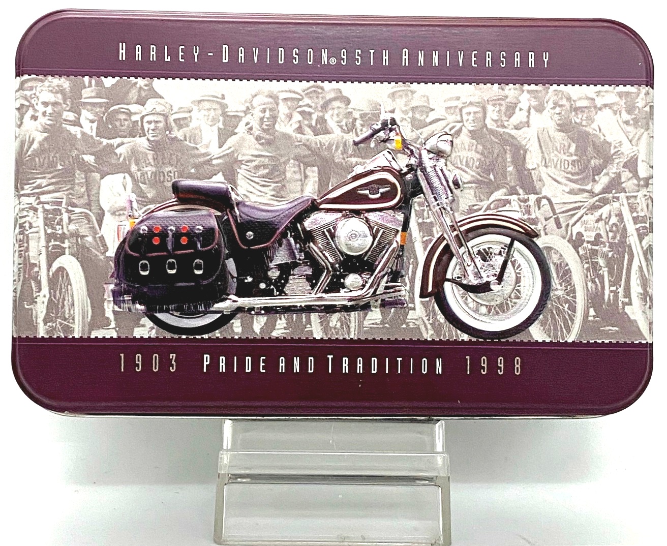 1998 Harley-Davidson 95TH Anniversary Metal Tin Playing Cards Set (1)