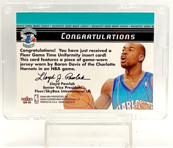 2000-01 Fleer Game Worn-Jersey Baron Davis (2)