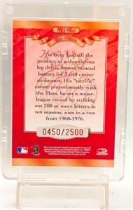 2001 Donruss AT DK Tom Seaver LE #ATDK-7 (2)