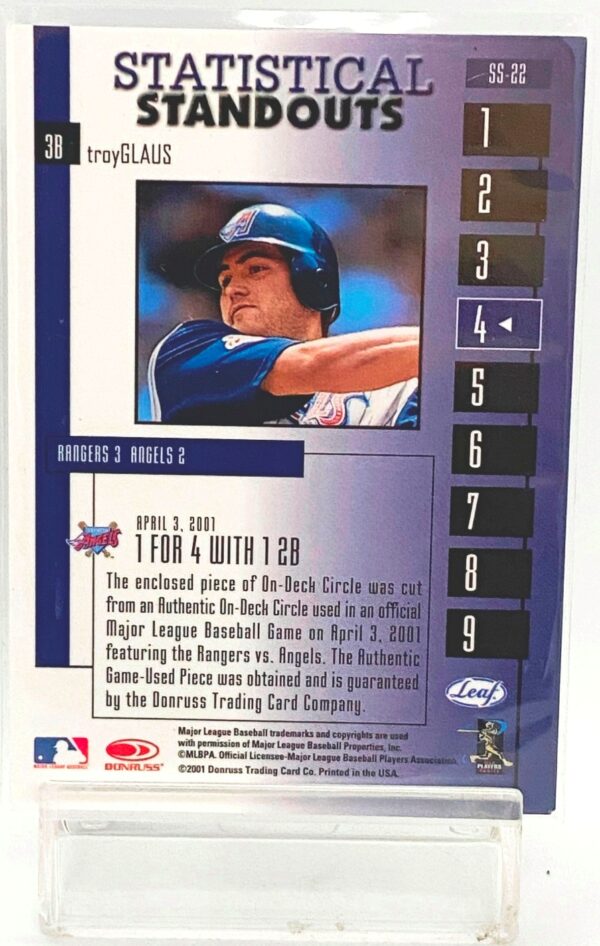 2001 Leaf Rookies Stars ODC Troy Claus #SS-22 (2) 2001 Leaf Rookies Stars ODC Troy Claus #SS-22 (2)