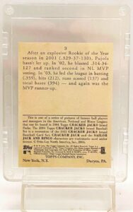 2004 Topps Cracker Jack PUJOLS #3 (2)