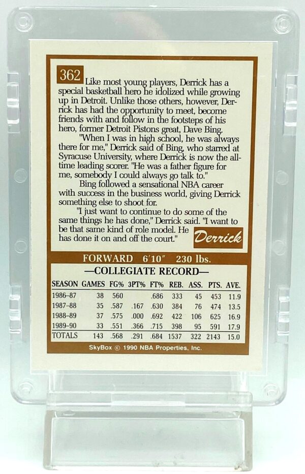 1990 Skybox Derrick Coleman RC #362 (2) 1990 Skybox Derrick Coleman RC #362 (2)