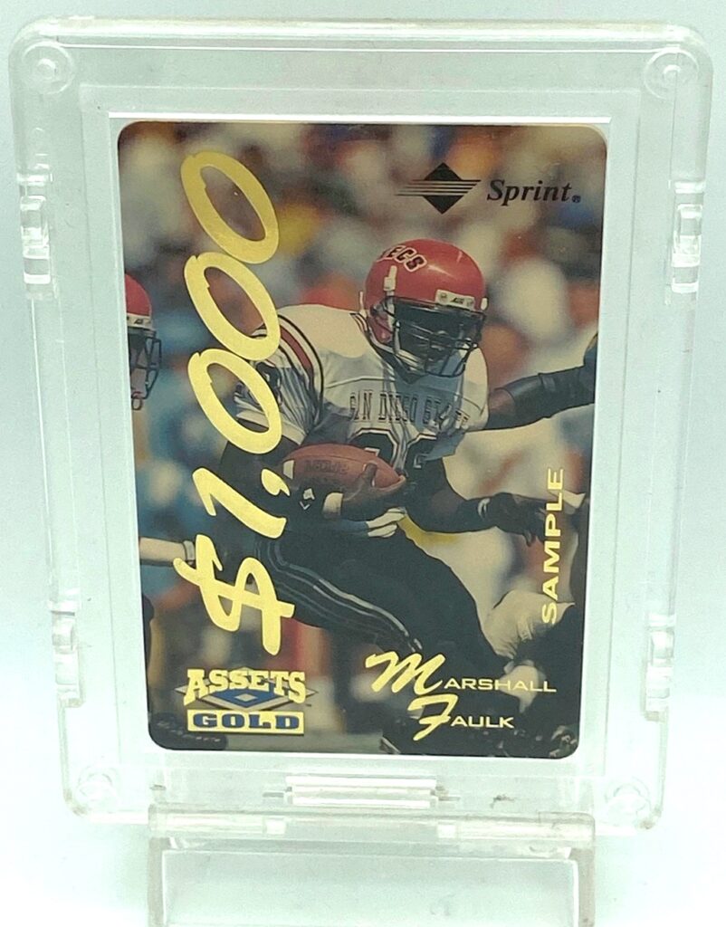 1995 Assets Gold $1,000 Promo Marshall Faulk (1)