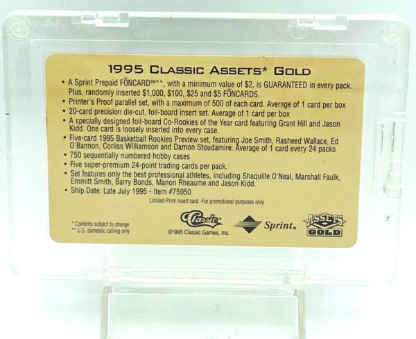 1995 Assets Gold width= 1995 Assets Gold $1,000 Promo Marshall Faulk (3)