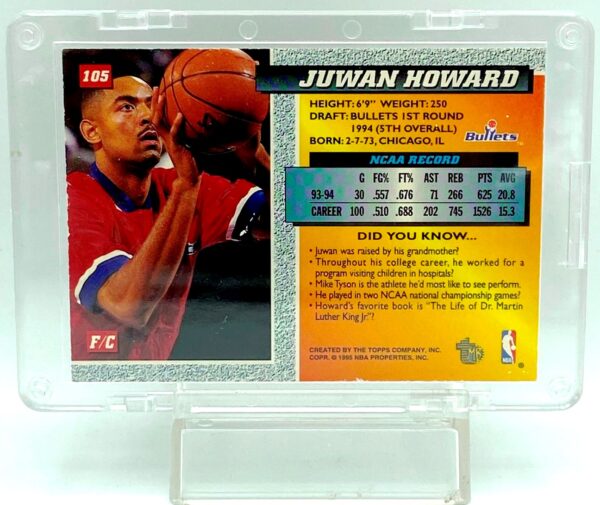 1995 Topps '94 Draft Pick Juwan Howard #105 (2)