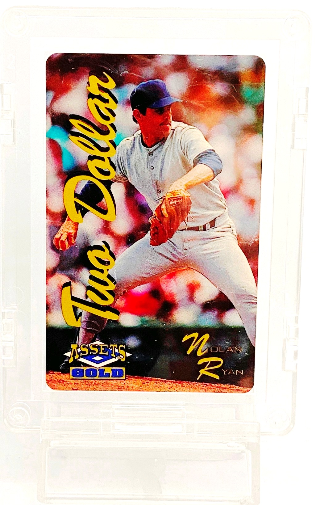 Vintage 1995 Assets Gold PrePaid 2 Phone Card Nolan Ryan 19750 Team