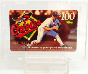 1996 Classic $100 Phone Card Cal Ripken Jr (1)