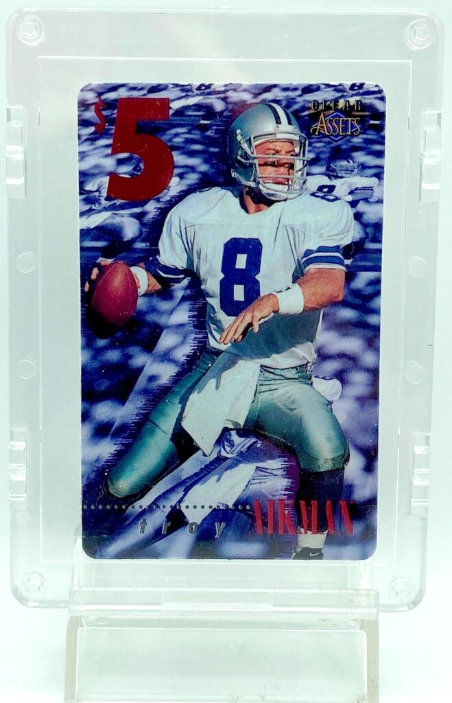 1996 Clear Assets $5 Troy Aikman (1)