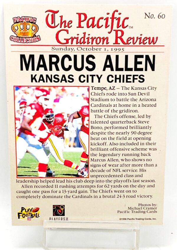 1996 Pacific Collection Marcus Allen #60 (2) 1996 Pacific Collection Marcus Allen #60 (2)