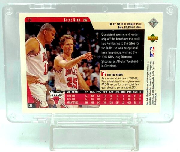 1997 UD CC Bulls Steve Kerr #CB4 (2)