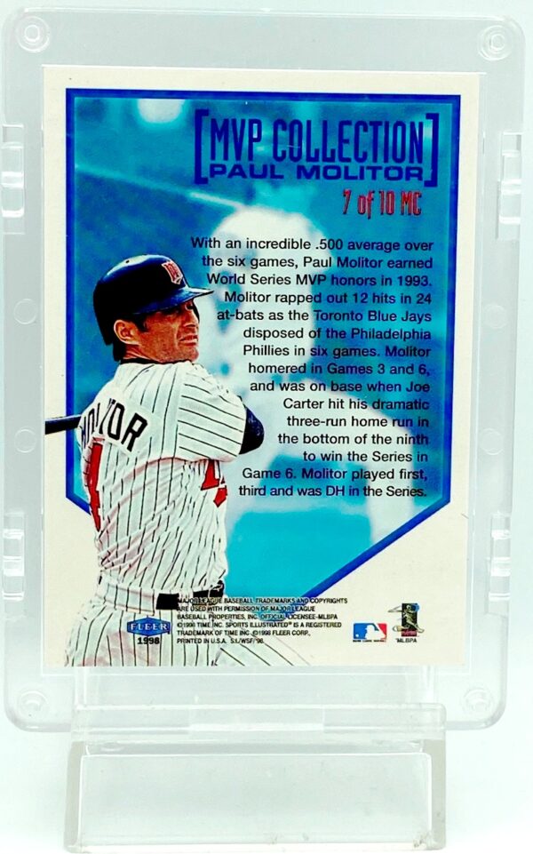 1998 Fleer SI'93 MVP-Purple Paul Molitor #7 (B)