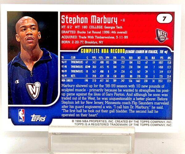 1999 Topps Gold Stephon Marbury #7 (3)