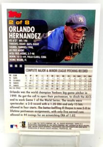 2000 Topps Gold Orlando Hernandez #2-8 (3)
