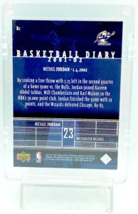 2001-02 UD MVP Diary Michael Jordan #B1 (2)