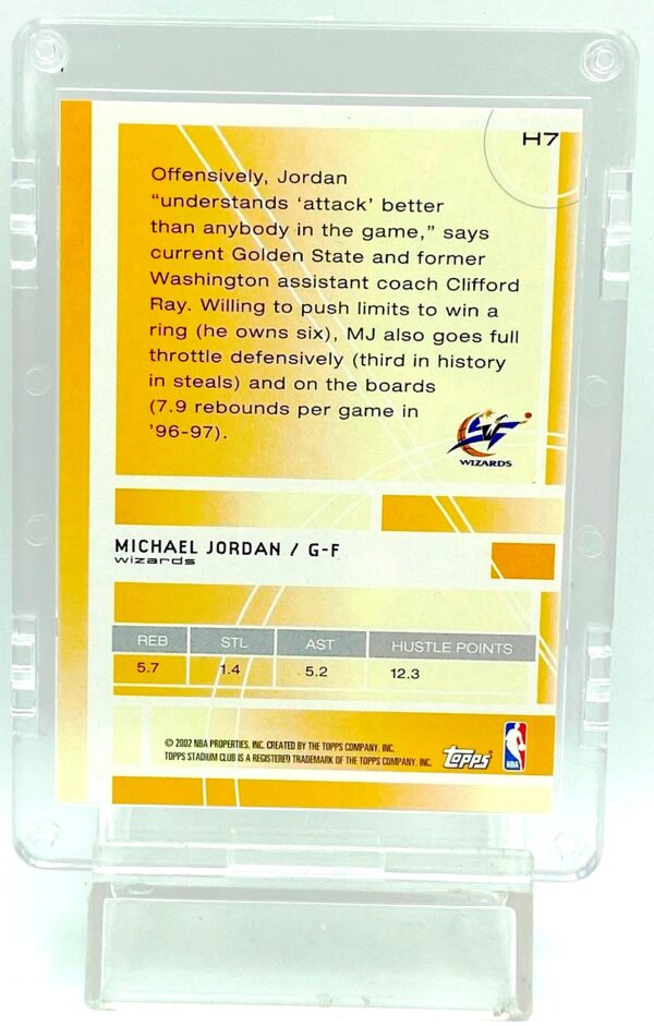 2002 TSC Hustlers Refractor Michael Jordan #H7(2)