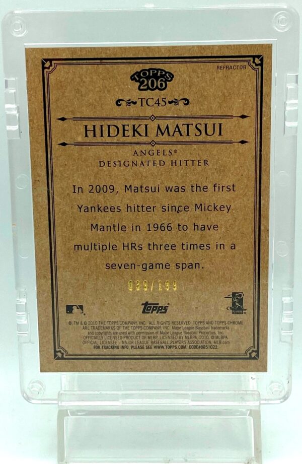 2010 Topps 206 Chrome-R Hideki Matsui LE #TC45(2)