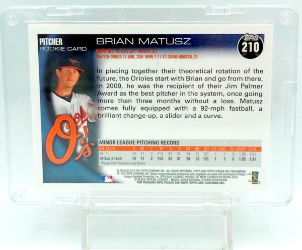 2010 Topps Chrome Brian Matusz RC #210 (2)