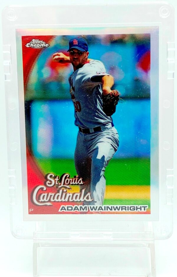 2010 Topps Chrome Adam Wainwright Refractor Card #43 (Cardinals)