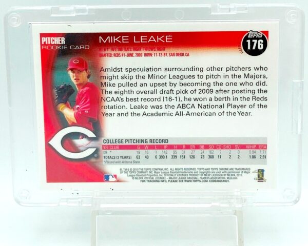 2010 Topps Chrome-R Mike Leake RC #176 (2