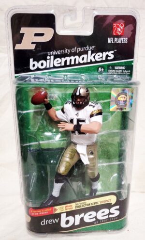 2009 Drew Brees Purdue Boilermakers White Jersey Variant Chase Action Figure-1