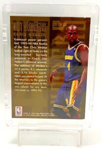 1994 Flair Hot Numbers 4 Chris Webber #20 (2)
