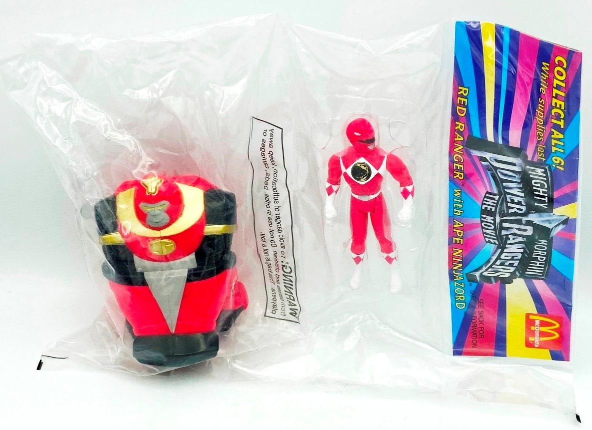 1995 McDonald's Red Ranger with Ape Ninjazord MM Power Rangers