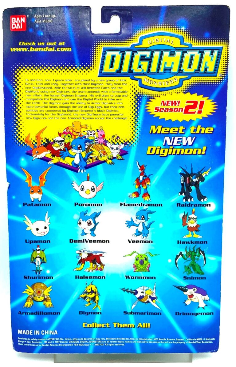 Vintage 1999 Digimon DM Collectable Digimon Set XVIII Season 2 (Action ...