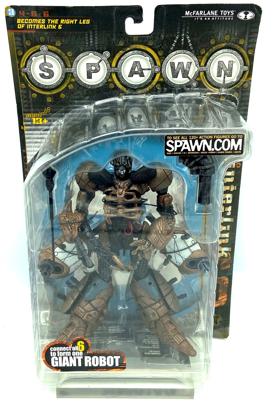 2001 McFarlane Spawn RL3 Interlink 6 Giant Robot “Loose Blister