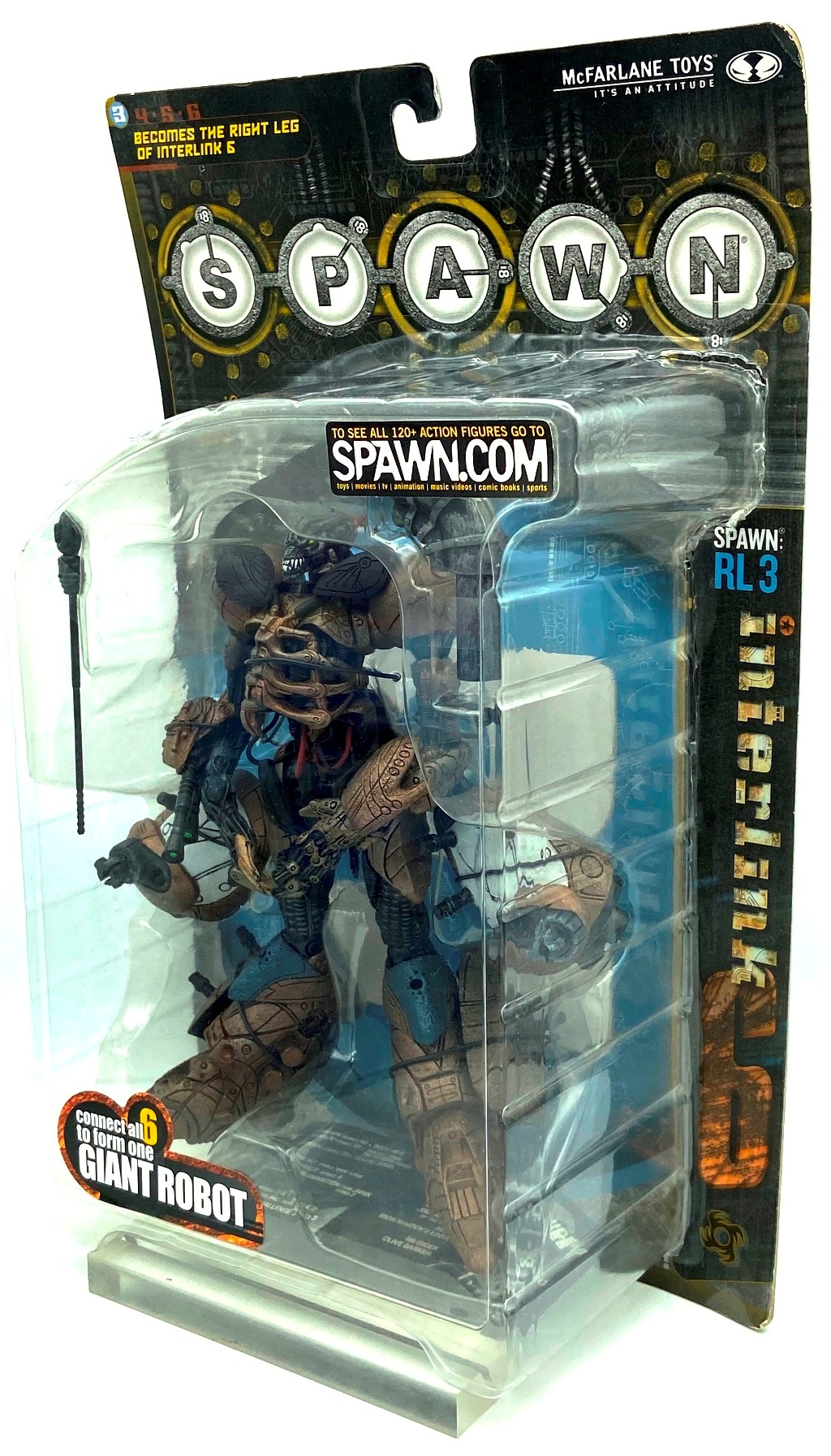 2001 McFarlane Spawn RL3 Interlink 6 Giant Robot “Loose Blister