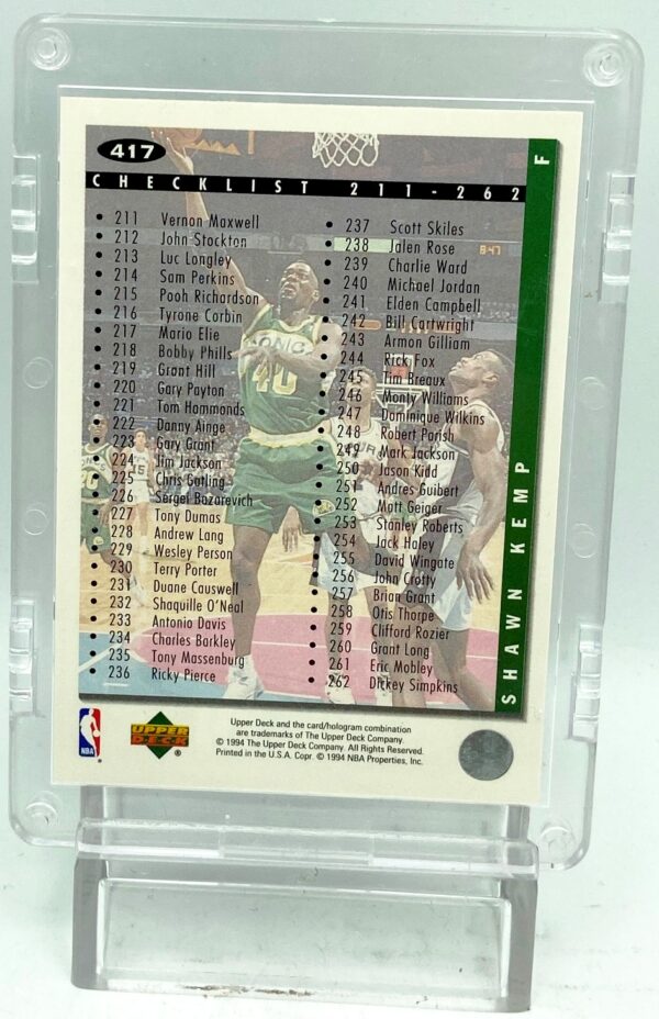 1994 UDCC Reg-Checklist Shawn Kemp #417 (2)