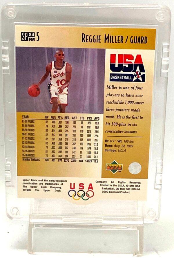 1996 UD SP USA Team Reggie Miller #s4 (2)