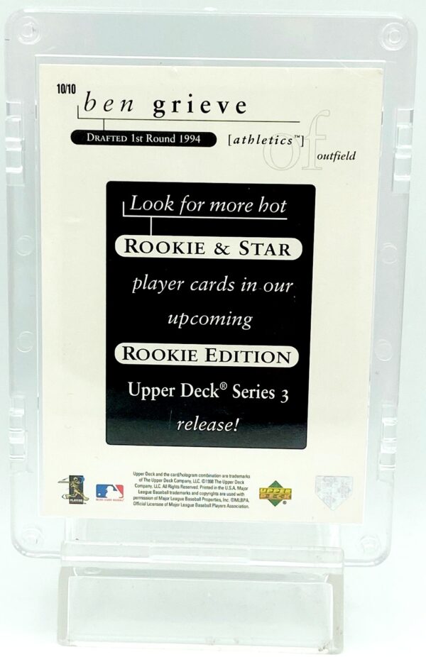 1997 UD Preview Edition Ben Grieve RC #10 (2)