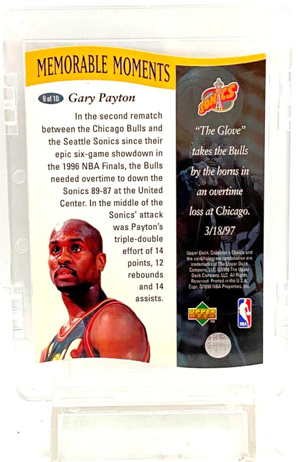 1998 UD Memorable Moments Gary Payton #9 (2)