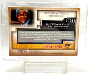 2001 Fleer Authentic Brendan Haywood RC#104 (2)