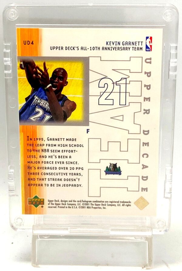 2001 UD 10th Ann. Team Kevin Garnett #U