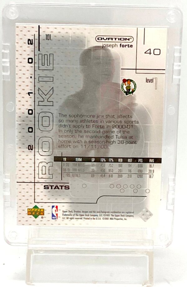 2001 UD Ovation LE Joseph Forte RC#40 (2)