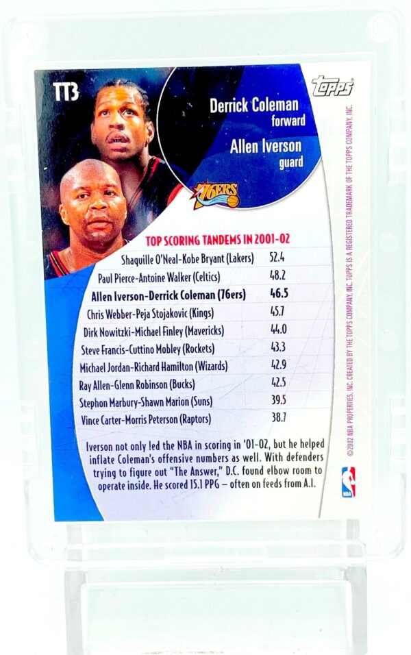 2002 Topps Allen Iverson-Derrick Coleman #TT3 (2)