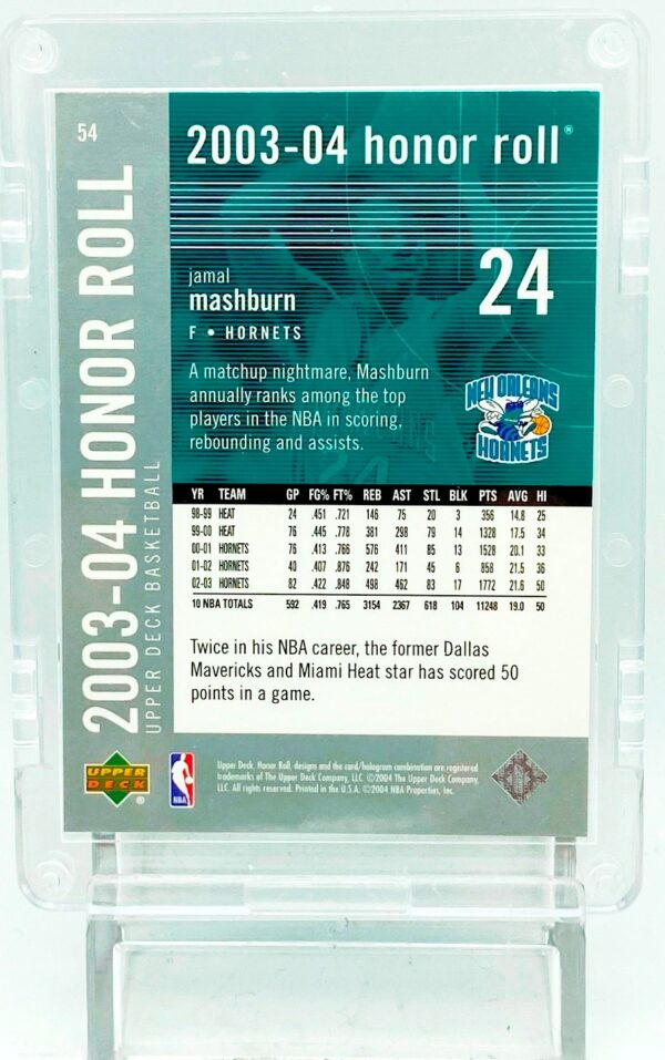 2003-04 UD Honor Roll Jamal Mashburn #54 (2)