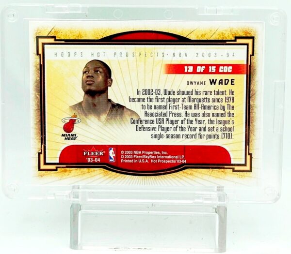 2003 Fleer Hoops COTC Dwyane Wade #13 (2)