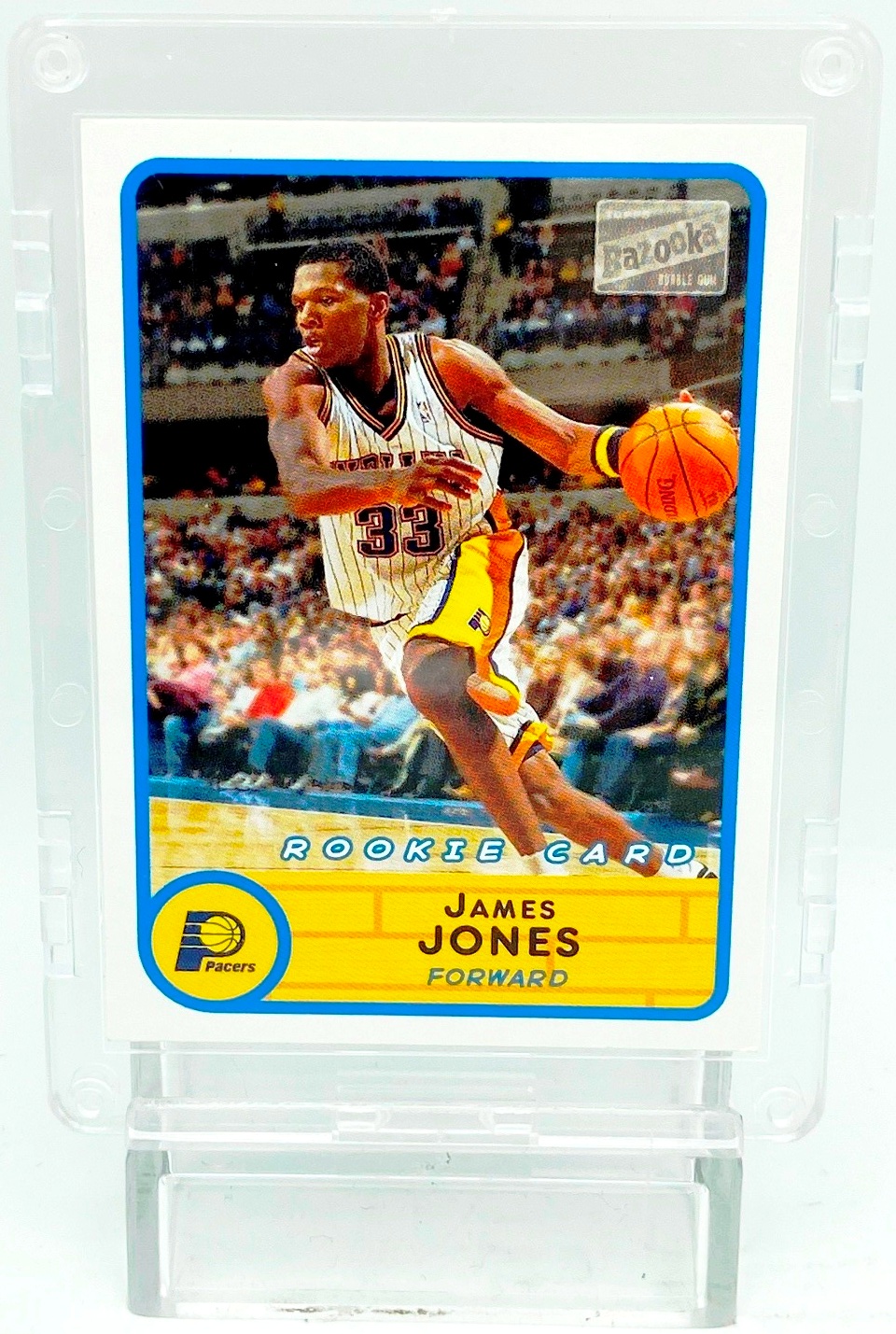 Vintage 2003 Topps Bazooka Bubble Gum Rookie Card James Jones RC 262 Team ("Pacers") "Player