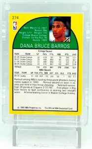 1990 NBA Hoops Dana Barros RC #274 (5)