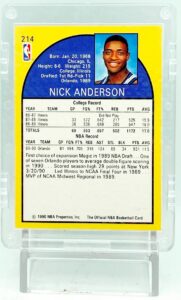 1990 NBA Hoops Nick Anderson RC #214 (5)