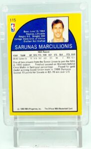 1990 NBA Hoops Sarunas Marciulionis RC #115 (5)