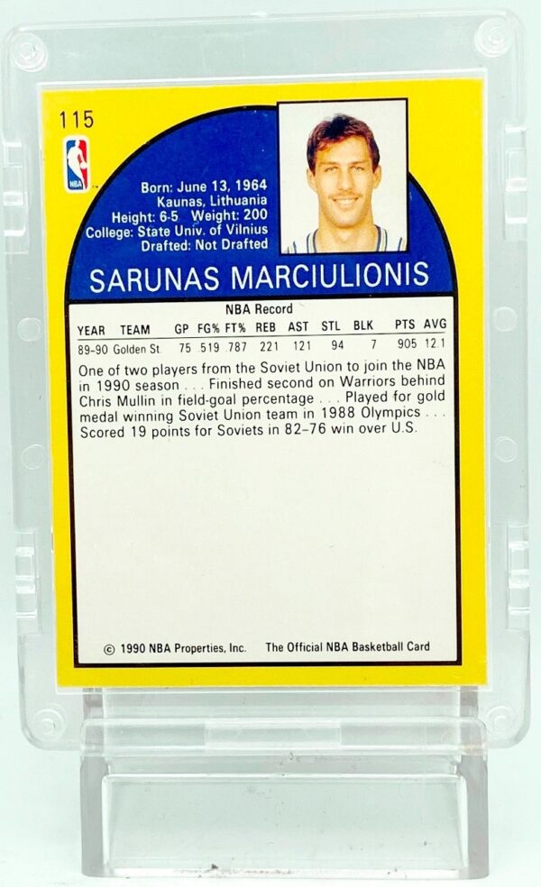 1990 NBA Hoops Sarunas Marciulionis RC #115 (5)