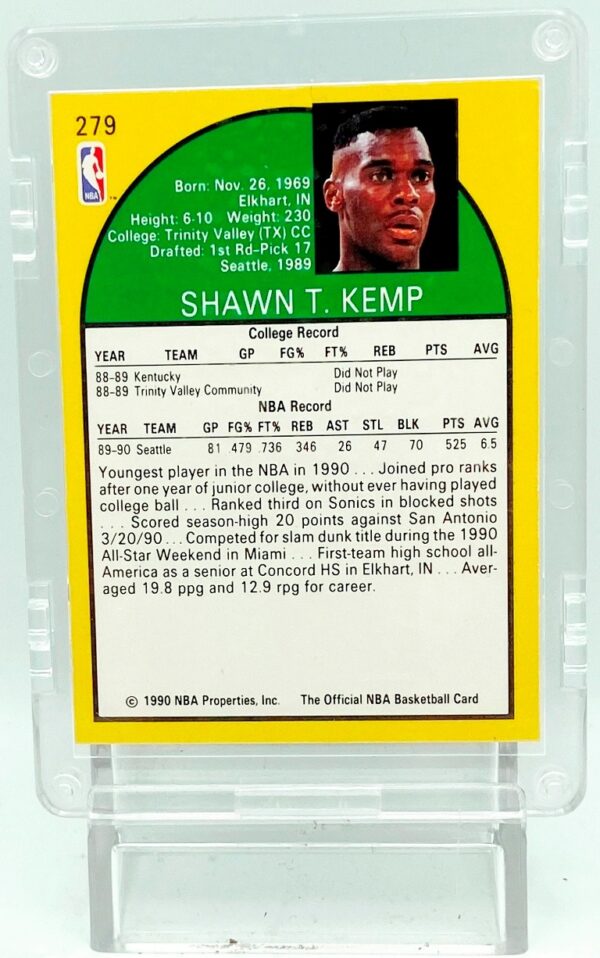1990 NBA Hoops Shawn Kemp RC #279 (5)