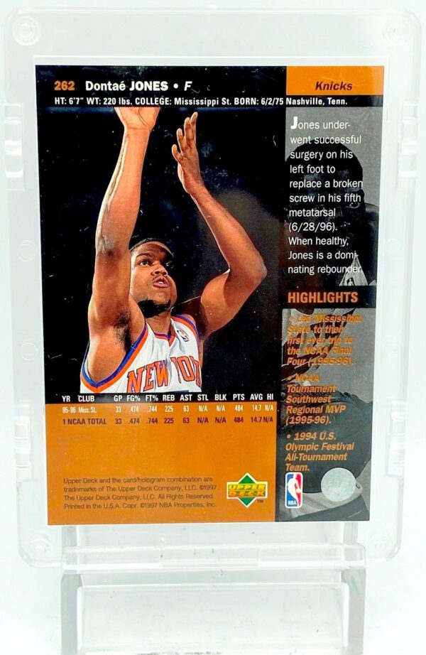 1997 UD Rookie Dontae Jones RC #262 (2) 1997 UD Rookie Dontae Jones RC #262 (2)
