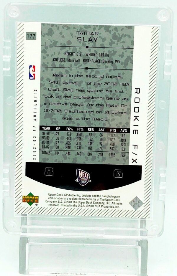 2003 UD SP LE Rookie FX Tamar Slay RC#177 (2)