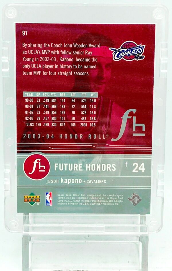 2004 UD LE Future Honors Jason Kapono #97 (2)